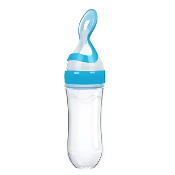 Silicone Baby Feeding Bottle with Spoon | BPA-Free