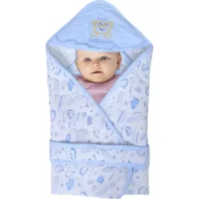 Hooded Baby Swaddling Blanket – Soft, Breathable & Secure (0-6 Months)