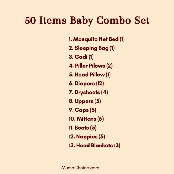 50 Items Baby Combo | Limited Time Offer | MumaChoice