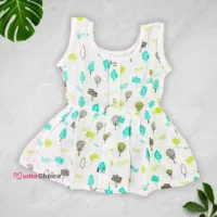 2 Muslin Frill Sleeve Frocks – 0 to 3 Months, Soft & Breathable